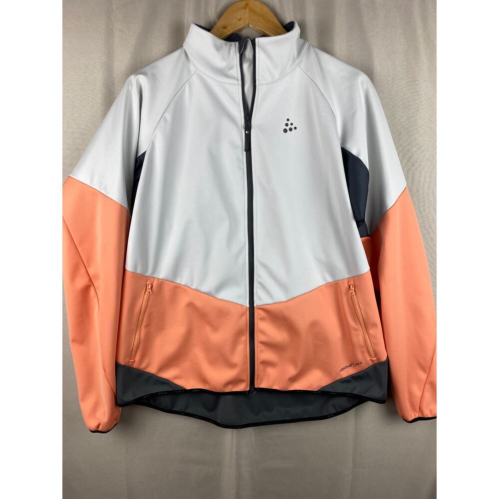 Craft Glide SoftShell Jacket Womens sz XL Outdoor Training Running Ash-Glow